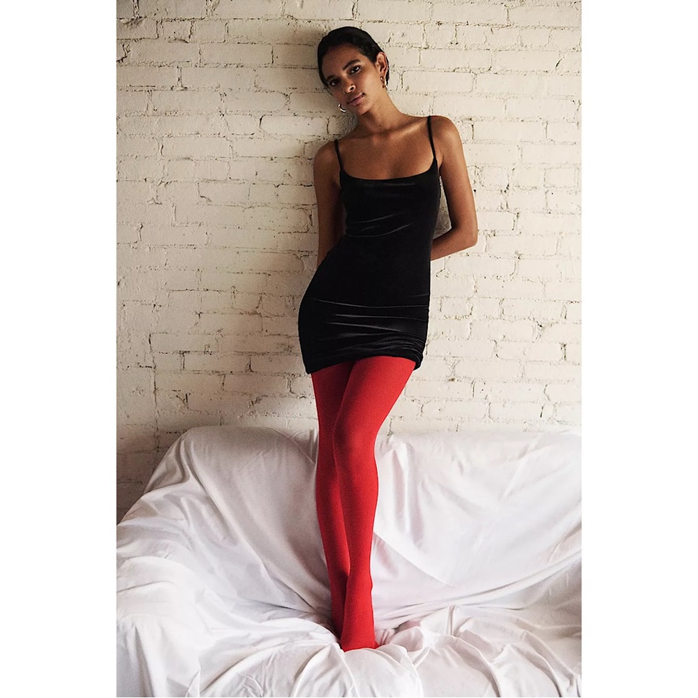 Good American Velvet Mini Dress Black MEDIUM‎